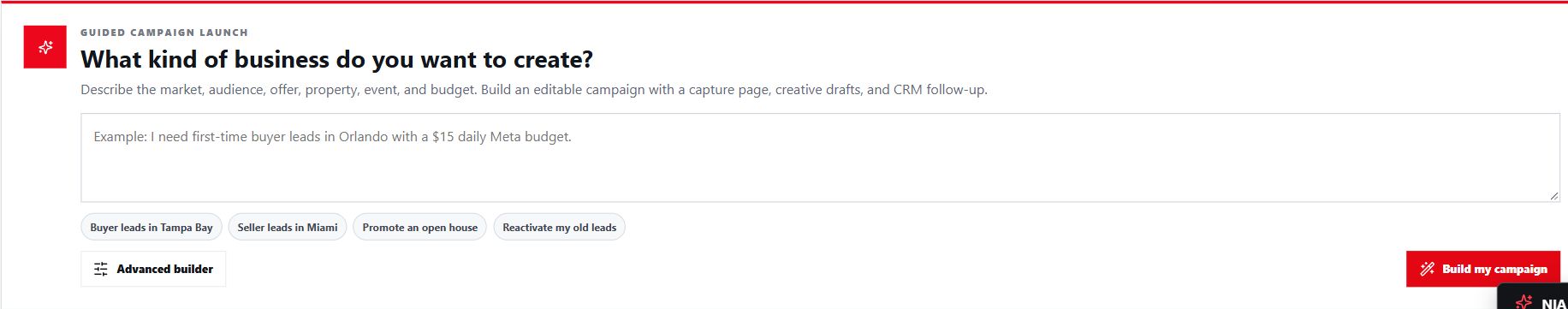 Actual Lead Machine workflow screen.